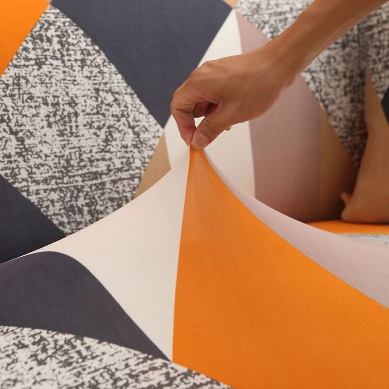 غطاء الأريكة المطاطي - مقعدين - 7